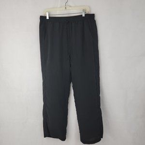 JOHNNY WAS Womens LARGE Illaria Pants BLACK 100% Silk Crepe de Chine